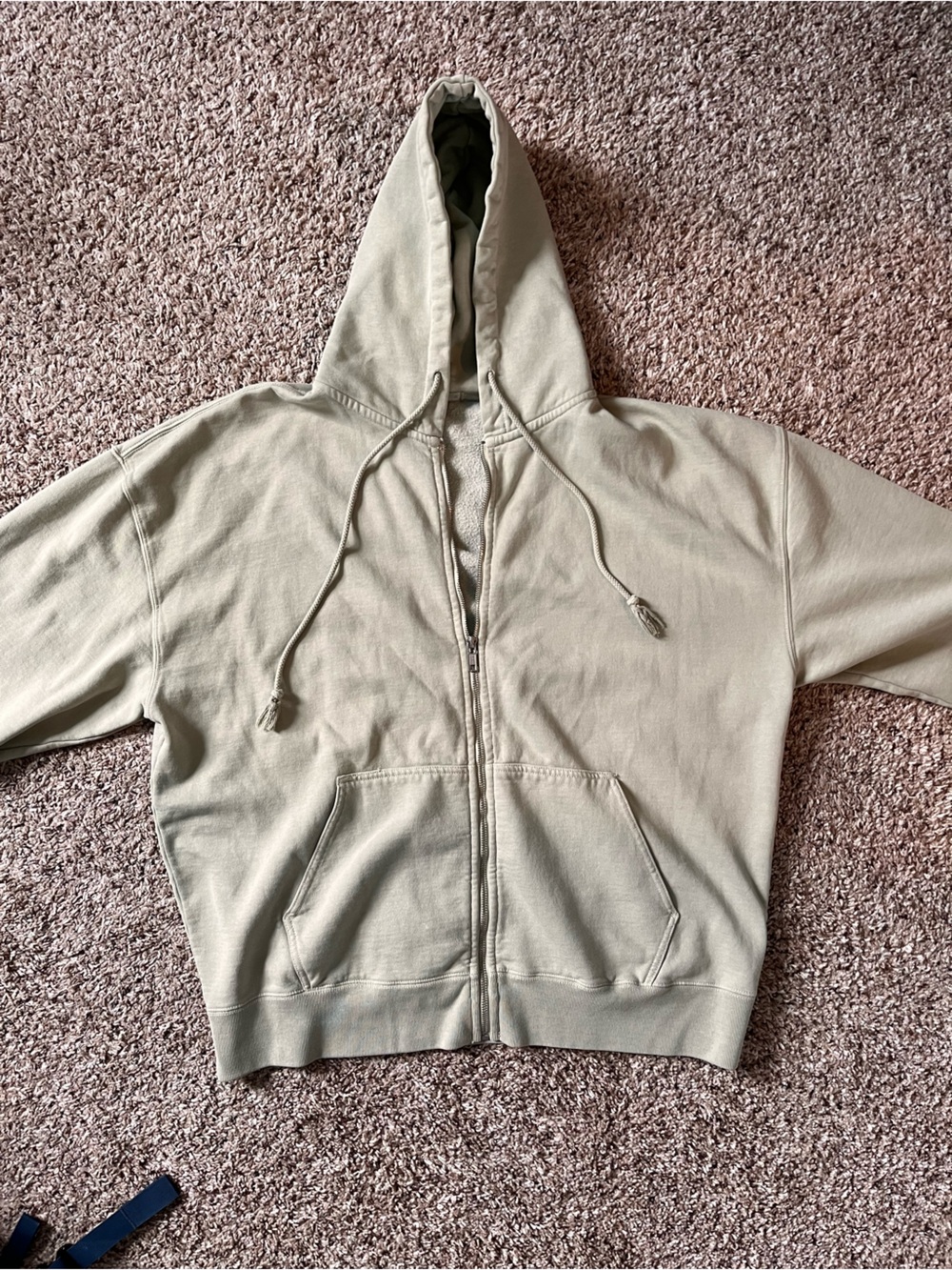 Brandy Melville sage Green Zip-Up Hoodie